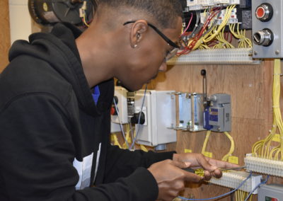 Electrical Student working on wiring