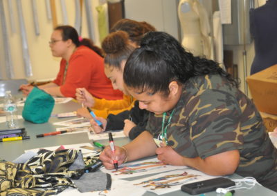 fashion design students drawing