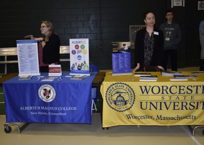 Advisors At Albertus Magnus College & Worcester State University Booths