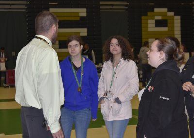 Mr. Silva Talking To Multiple Students