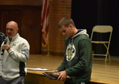 Student with award