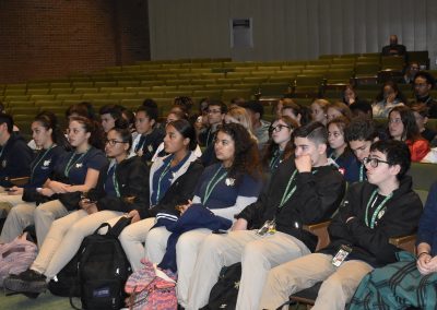 students watching caron