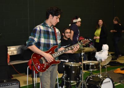 gnbvt pep rally playing guitar