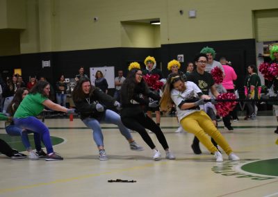 Junior year pep rally tug of war