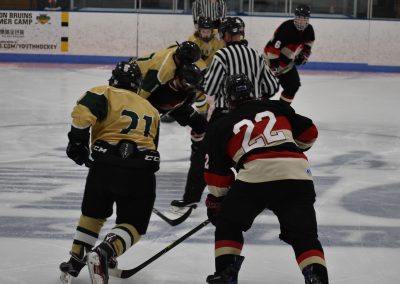 players at a face off
