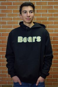 black bears hoodie hands in pockets