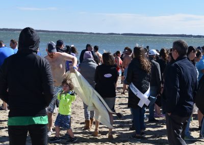 Participants Waiting To Go Into Water