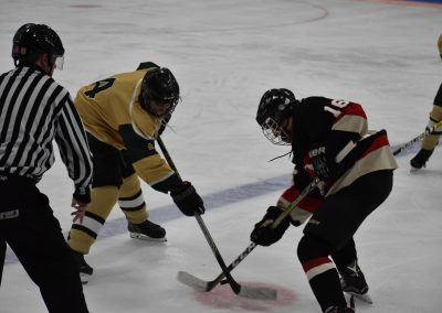 gnbvt ice hockey game face off