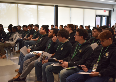 gnb students watching panel