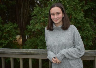 olivia on railing