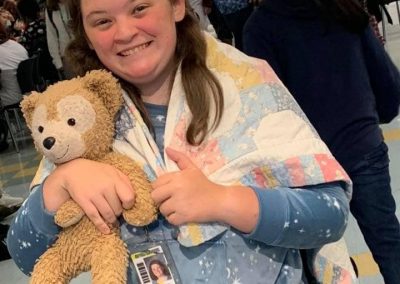 Student dressed up for pajama day