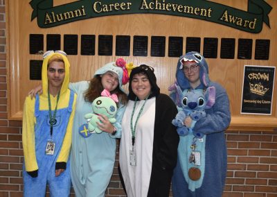 Group of students dressed up for character day