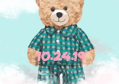 PJ day poster with teddybear