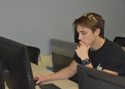 jack working on computer