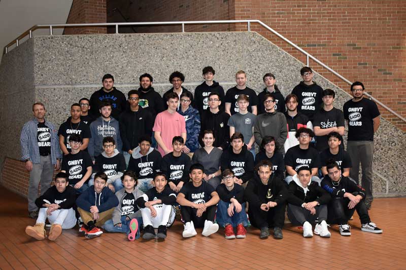 A group photo of the SADD club members.