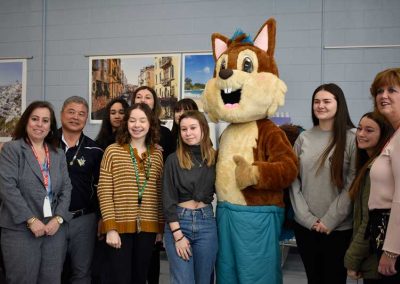 Visual design with chippy mascot