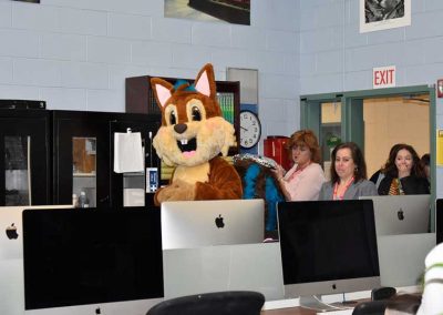 Visual design with chippy mascot