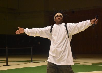 Dr Brown with Arms wide open