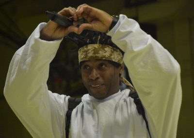 Dr Brown giving out the love sign