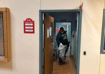 GNBVT actsofkindess During Corona Virus Superintendant obrien carrying medical supplies