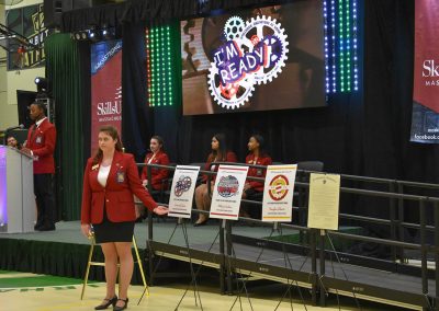 SkillsUSA Officer Presenting Designs