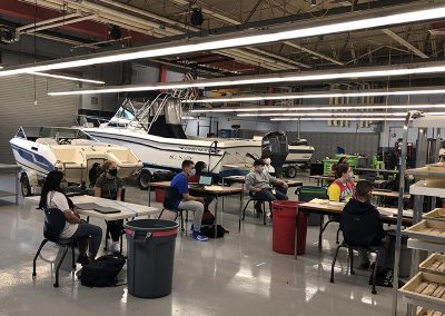 marine exploratory students listening to lecture