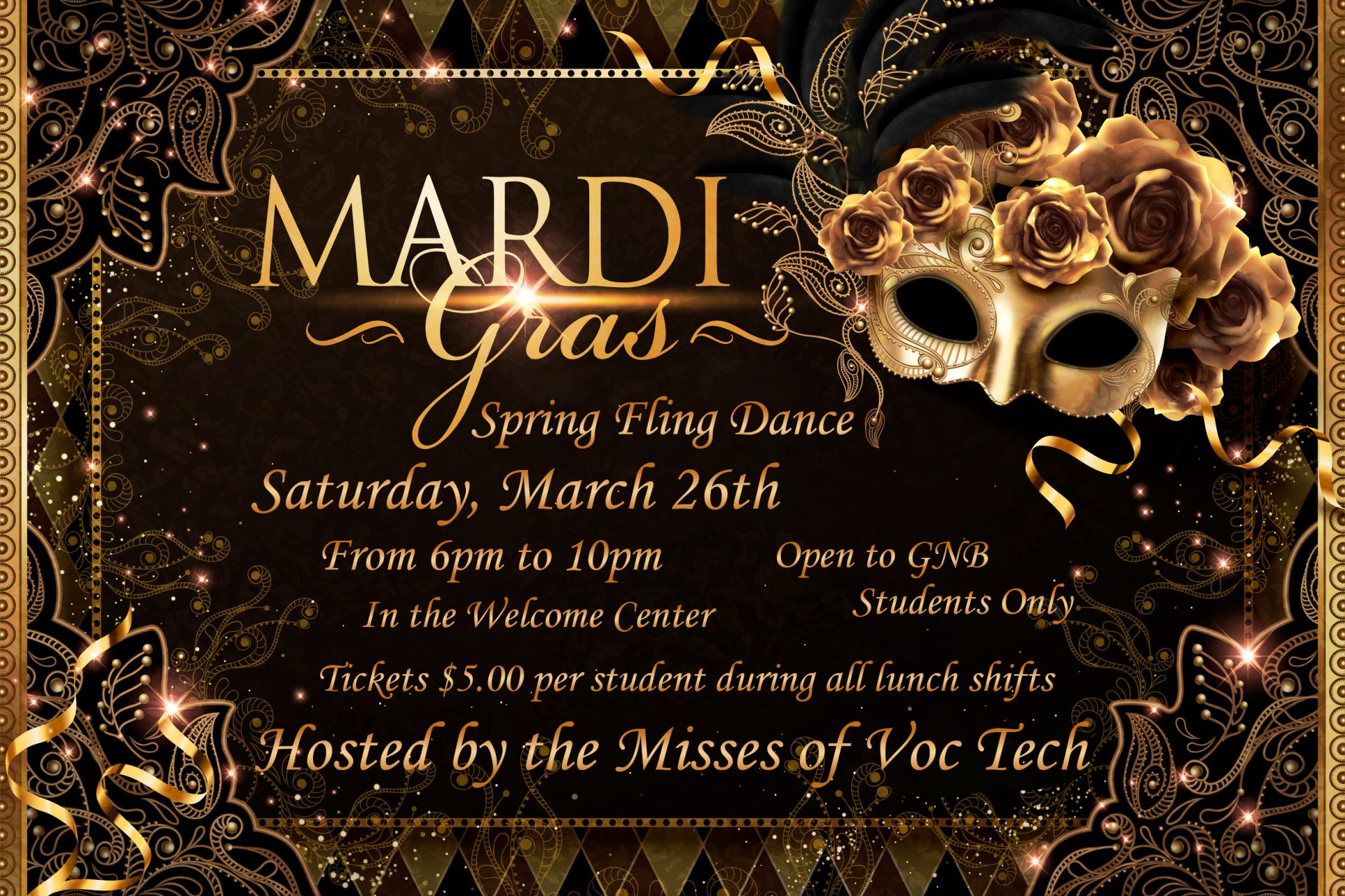 Mardi Gras Poster Miss Voc-Tech