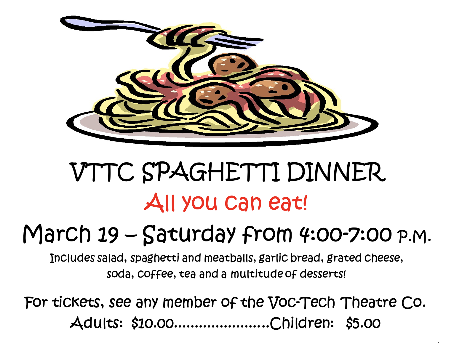 VTTC Spaghetti Dinner 2022