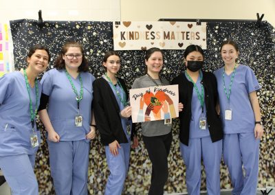 Medical Students at photobooth on day of kindness