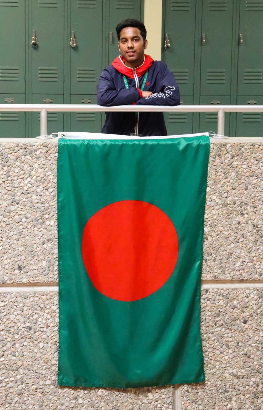 Junior Masudur-Rahman with Bangladesh Flag