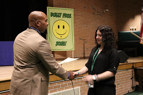 2022 Term 2 Principals Award Student Receiving Award