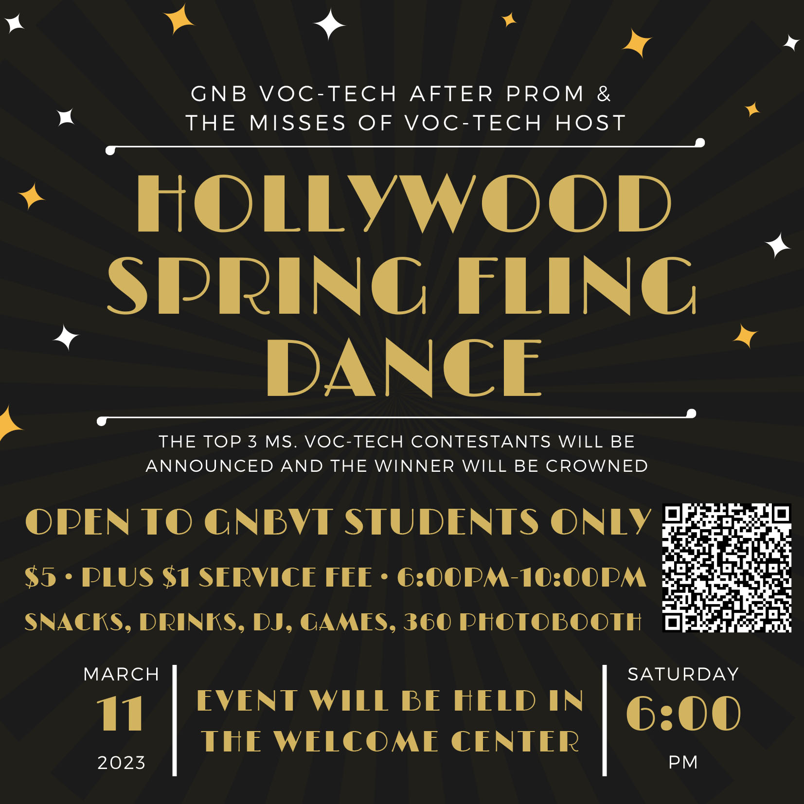 Black and Yellow Film Reel Hollywood Invitation