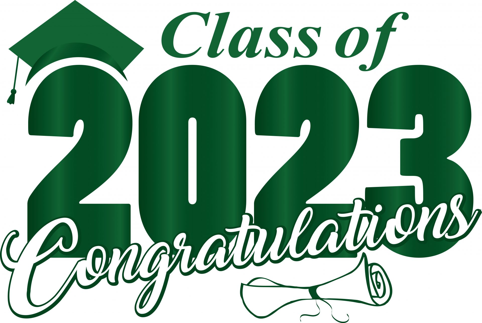Bold Green Class of 2023 Congratulations