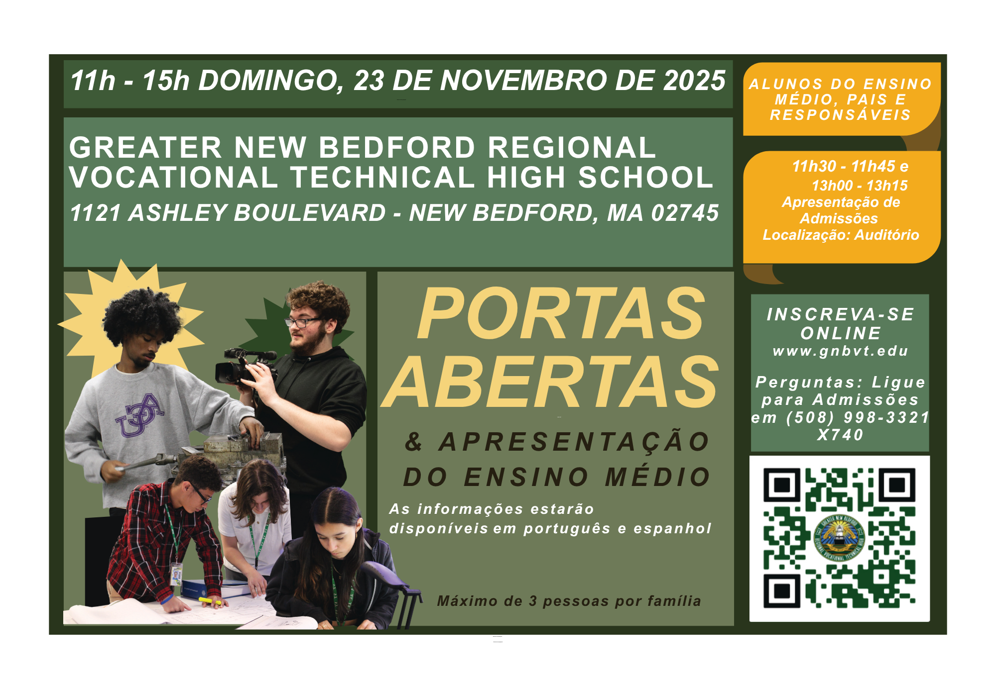 Open House Postcard in Portuguese