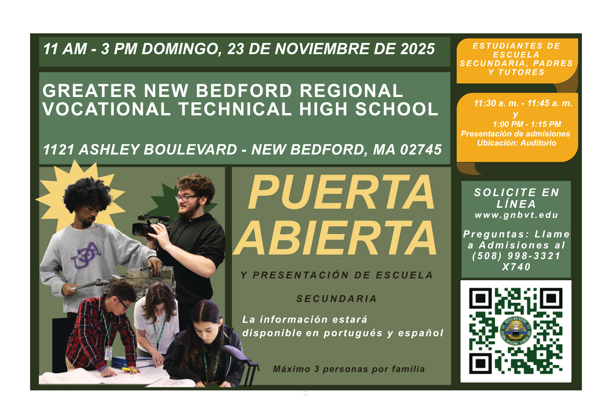 Open House Postcard in Spanish